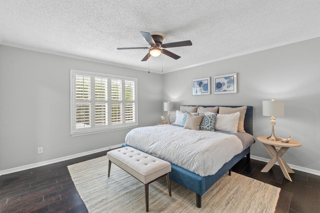 6109 Bullard Dr Unit A, Austin, TX 78757 - bedroom with wood finished floors, a textured ceiling, and a ceiling fan