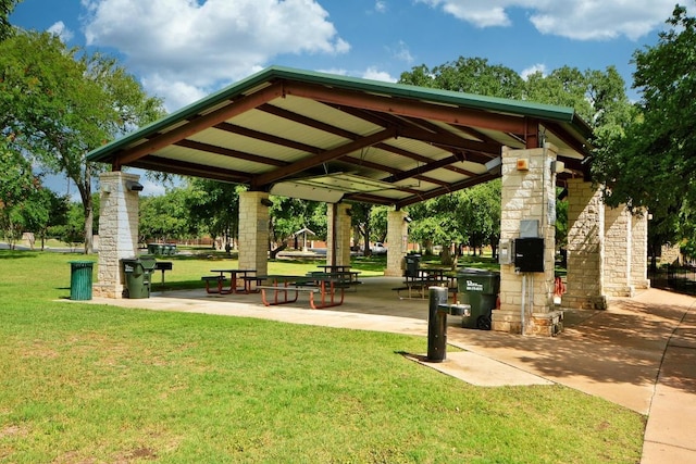 16202 Kicking Bird Dr, Leander, TX 78641 - surrounding community with a gazebo and a yard