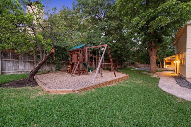 4517 Ave G, Austin, TX 78751 - view of jungle gym featuring a fenced backyard