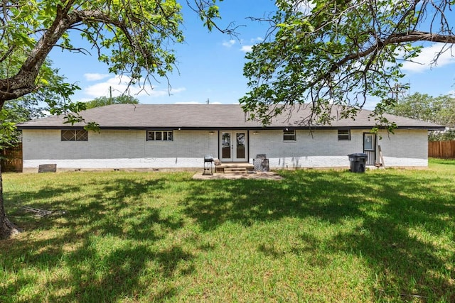 1145 E Sunset St, Waco, TX 76704 - back of house featuring entry steps, french doors, and brick siding
