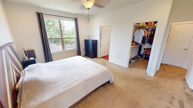 11405 Kirkland Hill Path, Austin, TX 78754 - bedroom with light colored carpet, a spacious closet, and a closet