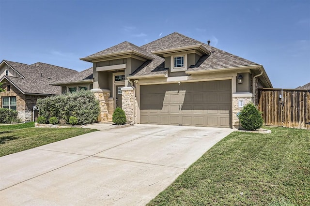 3256 Pablo Cir, Round Rock, TX 78665 - view of front of house featuring stucco siding, stone siding, an attached garage, and concrete driveway
