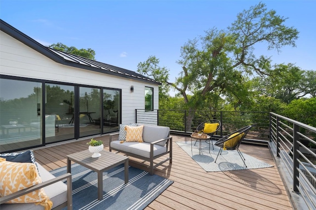 2303 Westworth Cir, Austin, TX 78704 - wooden terrace with an outdoor living space