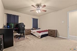 205 W Little Dipper Dr, Killeen, TX 76542 - carpeted bedroom with a desk and ceiling fan