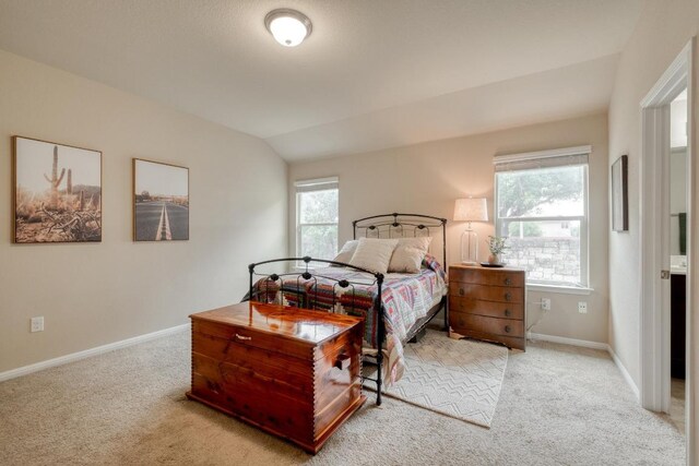 11404 Day Camp Ln, Austin, TX 78754 - carpeted bedroom featuring baseboards and lofted ceiling