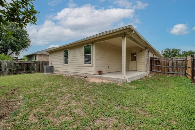 11404 Day Camp Ln, Austin, TX 78754 - back of house featuring a patio area and central air condition unit