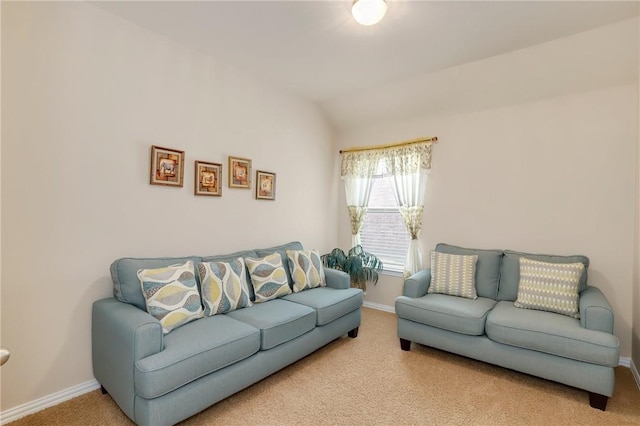 2002 S Ash Cv, Hutto, TX 78634 - living room with carpet, baseboards, and vaulted ceiling