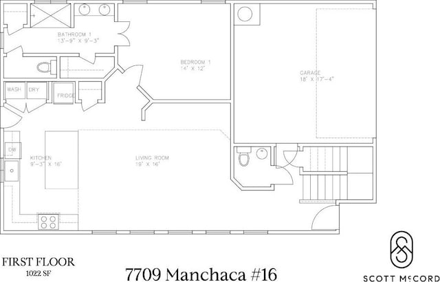 7709 Menchaca Rd Unit 16, Austin, TX 78745 - room layout