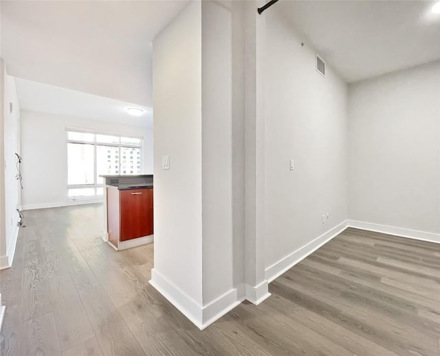 603 Davis St Unit 1108, Austin, TX 78701 - corridor with wood finished floors and baseboards