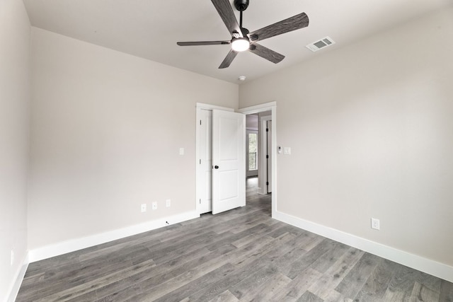 182 Kaanapali Ln, Bastrop, TX 78602 - empty room featuring ceiling fan and wood finished floors
