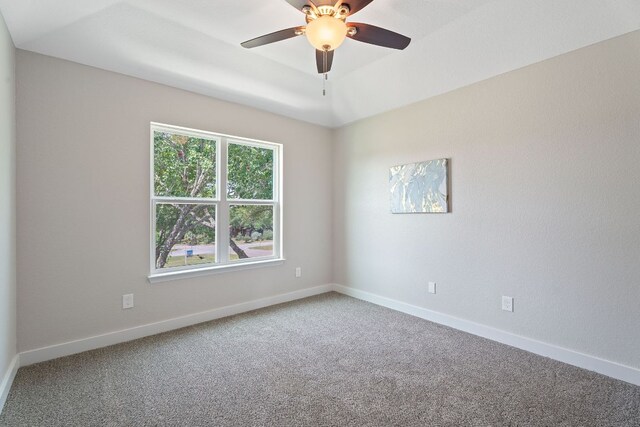 100 Toltec Cv, Kyle, TX 78640 - spare room featuring carpet floors, ceiling fan, and baseboards