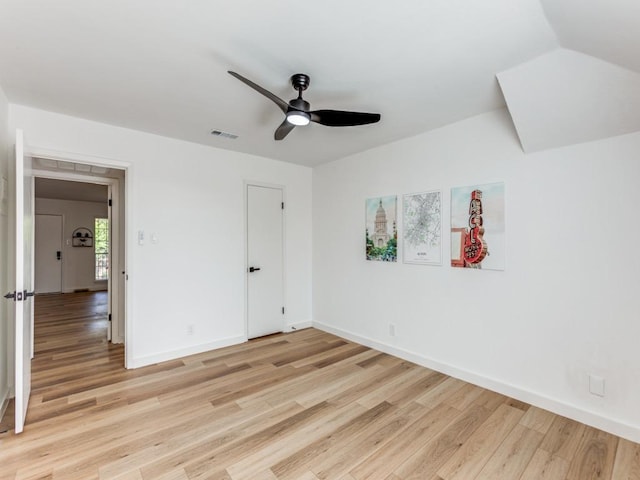 7920 Rockwood Ln Unit 208, Austin, TX 78757 - unfurnished bedroom featuring light wood-style flooring, baseboards, and a ceiling fan