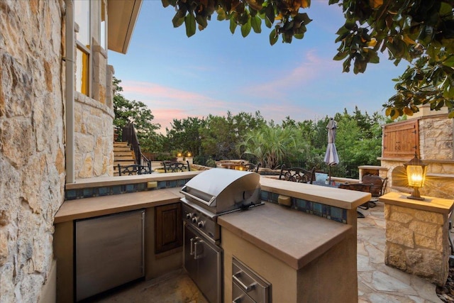 613 Horseback Holw, Austin, TX 78732 - view of patio / terrace with a stone fireplace and stairway