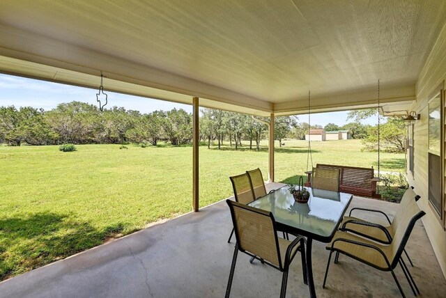 217 Circle Oaks Dr, Burnet, TX 78611 - view of patio featuring outdoor dining area