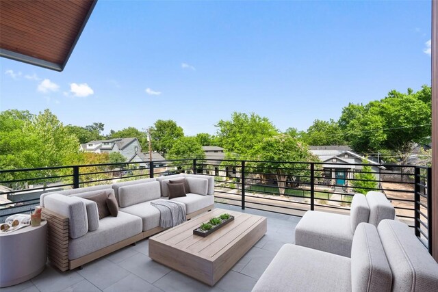 2010 Oxford Ave, Austin, TX 78704 - view of patio / terrace with a balcony and an outdoor living space