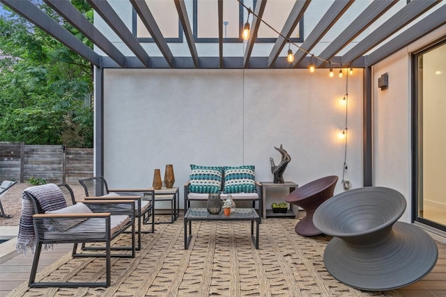 2010 Oxford Ave, Austin, TX 78704 - view of patio with a pergola and an outdoor hangout area