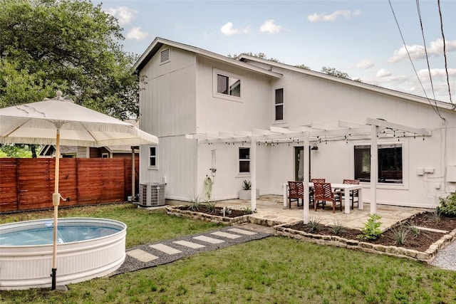 8504 Verona Trl, Austin, TX 78749 - rear view of house with a pergola and a patio