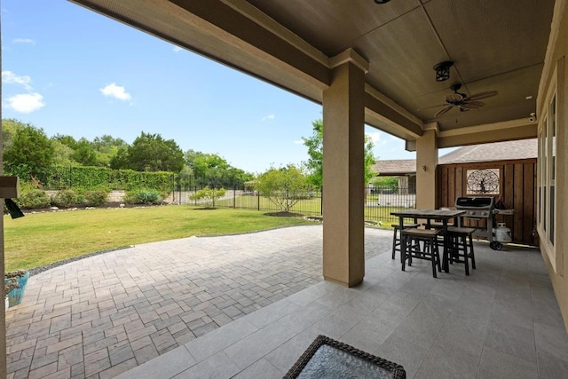 2565 Reunion Blvd, Austin, TX 78737 - view of patio featuring ceiling fan and outdoor dining area