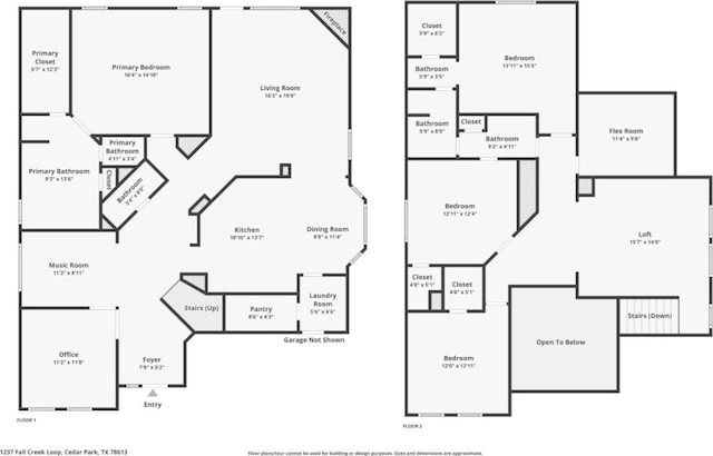 1237 Fall Creek Loop, Cedar Park, TX 78613 - home floor plan