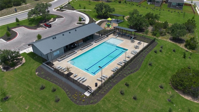 1403 Plum Tree Way, Georgetown, TX 78628 - bird's eye view of a pool