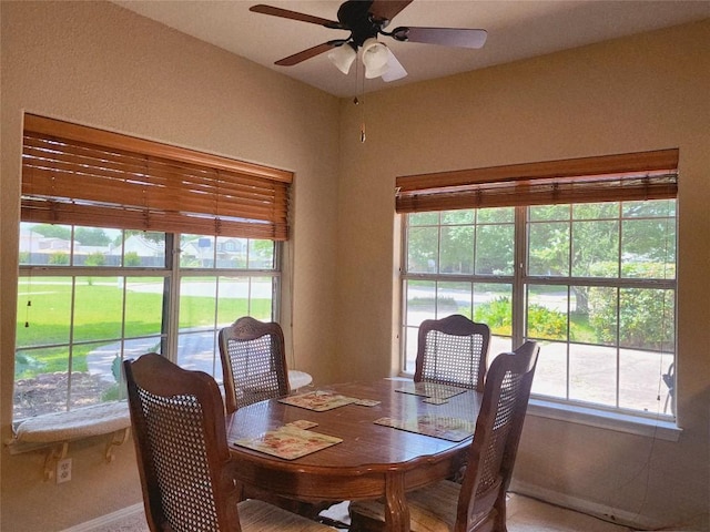 1726 Riverchase Ave, Smithville, TX 78957 - dining area with ceiling fan