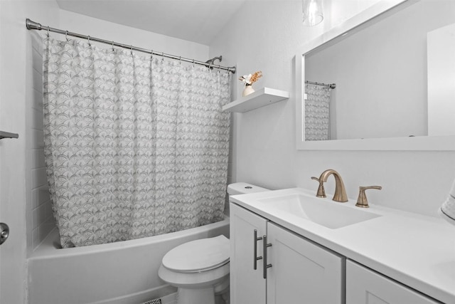 4413 Whispering Valley Dr, Austin, TX 78727 - full bath featuring shower / bath combo, vanity, and toilet