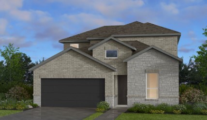 620 Tradewinds Way, Georgetown, TX 78628 - view of front of property with a garage and asphalt driveway