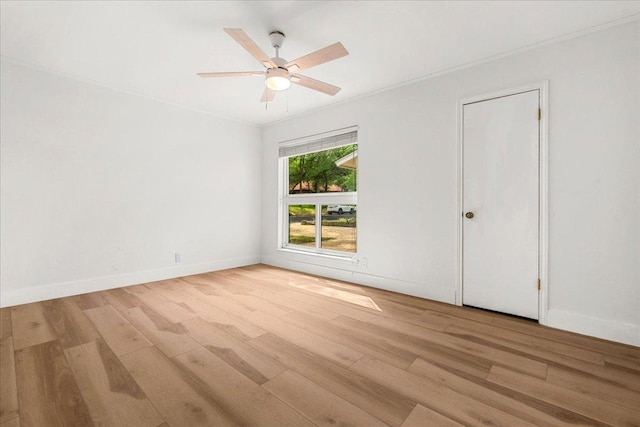 4831 Trail Crest Cir, Austin, TX 78735 - empty room featuring wood finished floors and a ceiling fan