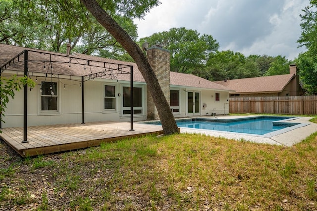 4831 Trail Crest Cir, Austin, TX 78735 - view of swimming pool featuring a deck