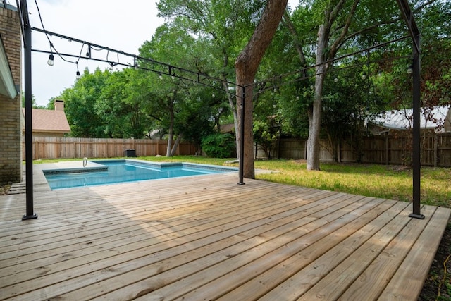 4831 Trail Crest Cir, Austin, TX 78735 - wooden deck featuring a fenced backyard