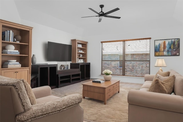 7921 Davis Mountain Pass, Austin, TX 78726 - living area featuring a ceiling fan