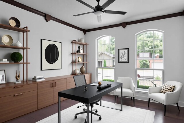 7921 Davis Mountain Pass, Austin, TX 78726 - office space with wood finished floors and ceiling fan