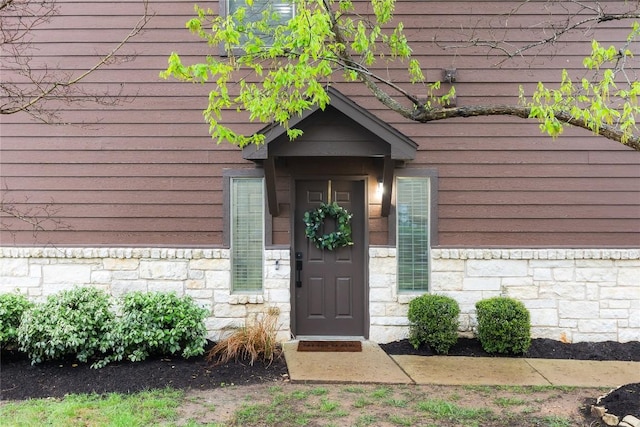 11237 Lost Maples Trl, Austin, TX 78748 - property entrance with stone siding