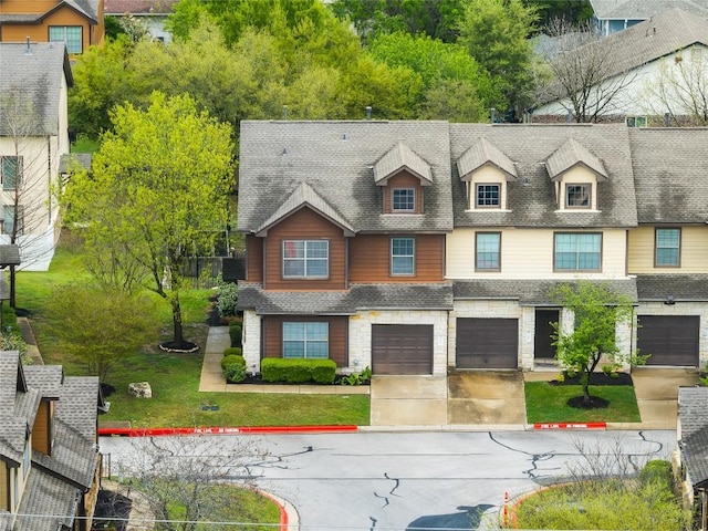 11237 Lost Maples Trl, Austin, TX 78748 - multi unit property with driveway, a shingled roof, stone siding, and a garage