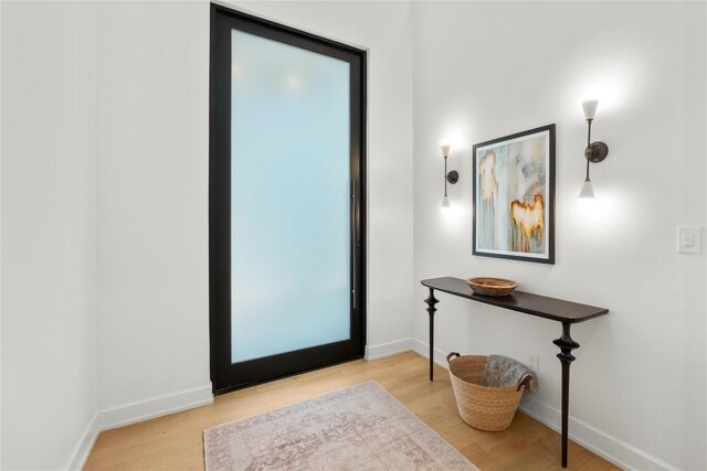 4901 Southcrest Dr, Austin, TX 78746 - foyer entrance with wood finished floors and baseboards
