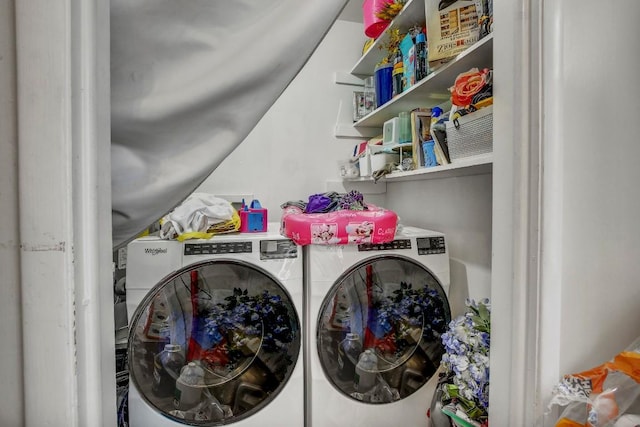 8505 Dryfield Dr, Austin, TX 78758 - washroom with washing machine and clothes dryer