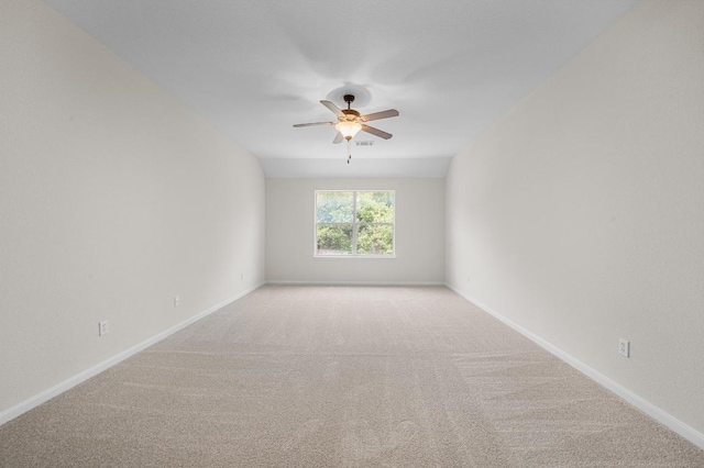 12304 Buvana Dr, Austin, TX 78739 - unfurnished room featuring a ceiling fan, light carpet, and baseboards
