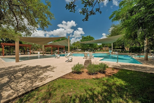 12304 Buvana Dr, Austin, TX 78739 - community pool with a gazebo and a patio area