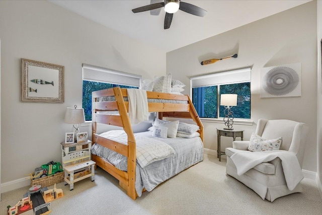 921 Electra, Lakeway, TX 78734 - carpeted bedroom featuring baseboards and a ceiling fan