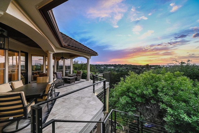 921 Electra, Lakeway, TX 78734 - view of patio with a balcony and outdoor dining area