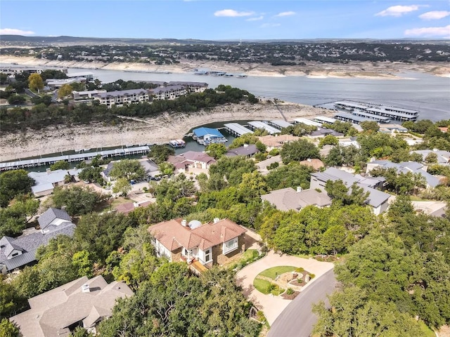921 Electra, Lakeway, TX 78734 - aerial perspective of suburban area with a large body of water