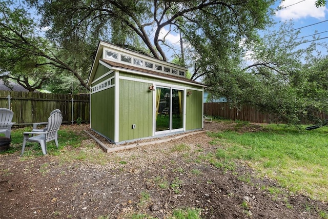 1506 Northridge Dr, Austin, TX 78723 - view of outbuilding with a fenced backyard