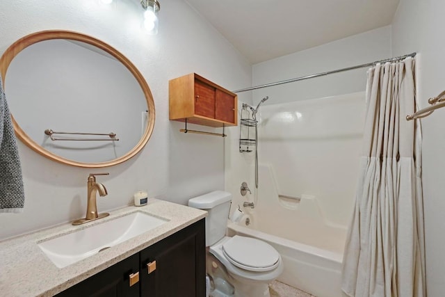 7607 Whispering Winds Dr, Austin, TX 78745 - full bathroom with shower / bath combination with curtain, toilet, and vanity