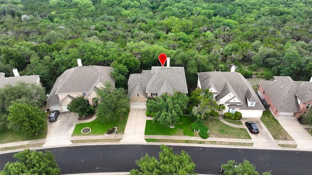 10129 Brimfield Dr, Austin, TX 78726 - aerial view of residential area featuring a forest