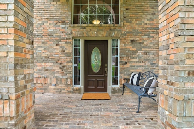 10129 Brimfield Dr, Austin, TX 78726 - doorway to property with brick siding