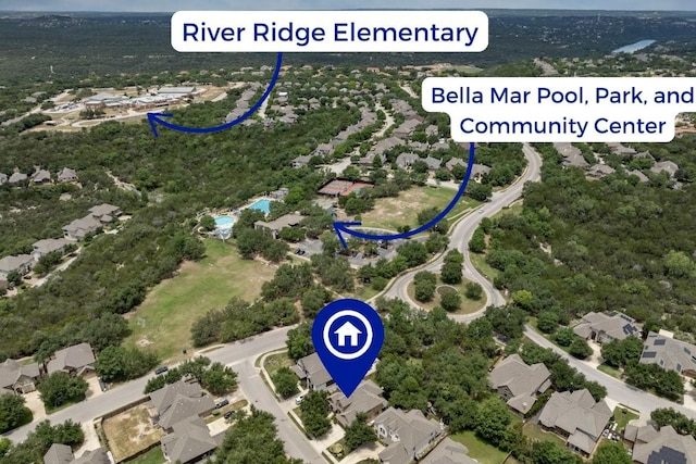 12404 Montclair Bnd, Austin, TX 78732 - aerial perspective of suburban area