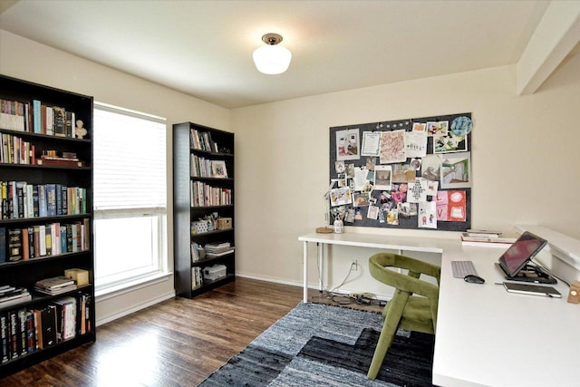 510 W Metcalfe St, Hutto, TX 78634 - office with wood finished floors and baseboards