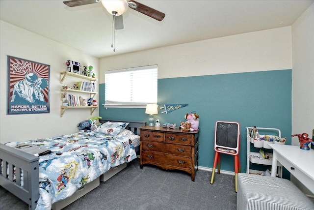 510 W Metcalfe St, Hutto, TX 78634 - carpeted bedroom featuring ceiling fan