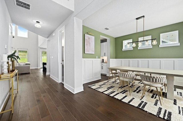 467 Cortaro Dr, Dripping Springs, TX 78620 - dining area featuring dark wood finished floors