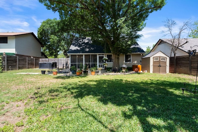 6807 Bill Hughes Rd, Austin, TX 78745 - view of yard with a sunroom